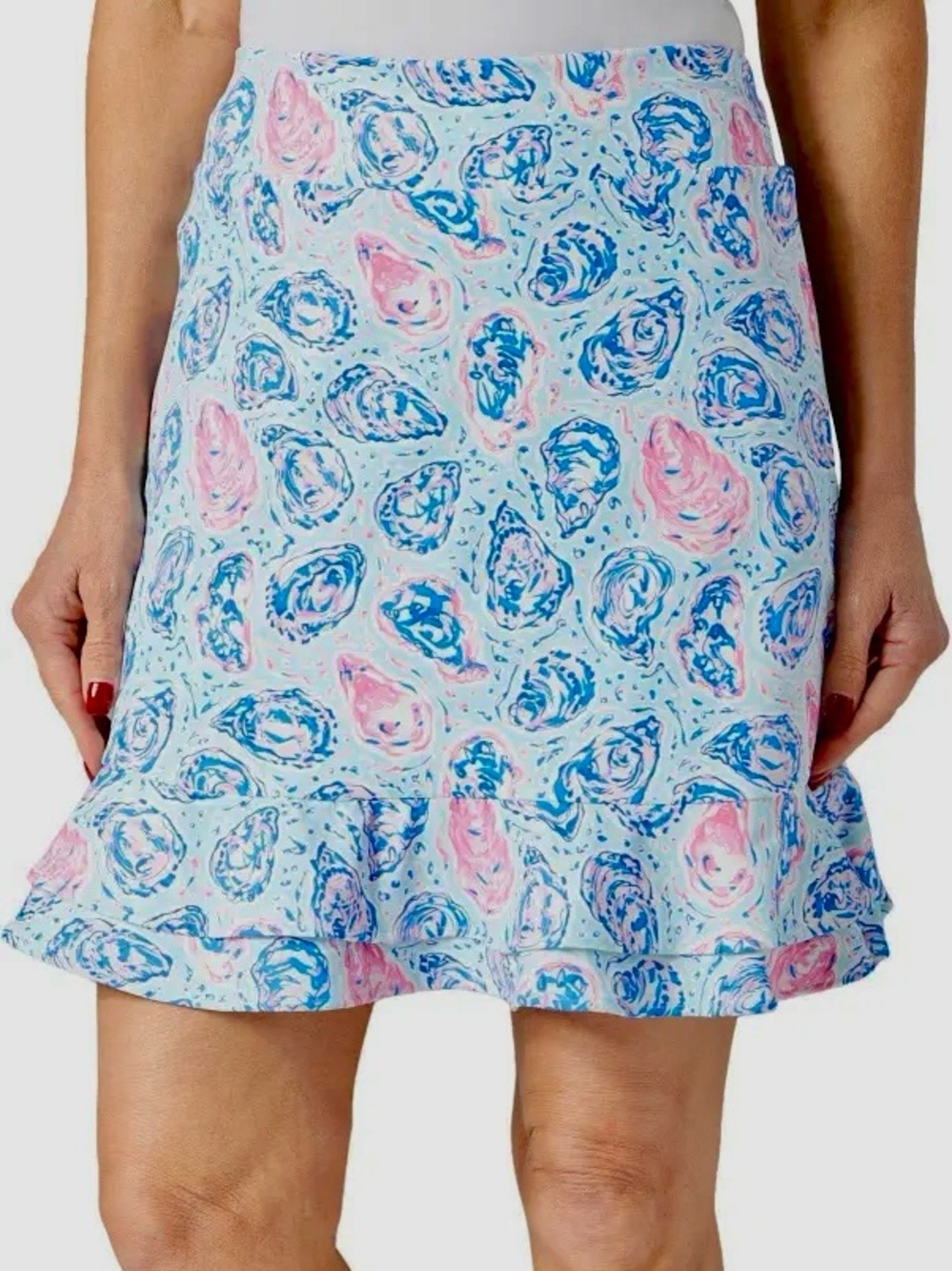 Simply Southern Ruffle Skirt with Built in Short Oyster Print Skort